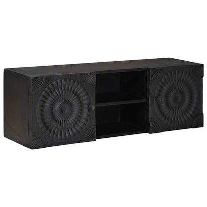 Mobile TV con lo scaffale con porta Nero 105 x 30 x 35 cm | homemem39
