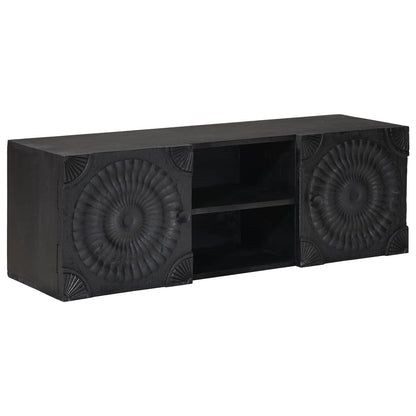 Mobile TV con lo scaffale con porta Nero 105 x 30 x 35 cm | homemem39