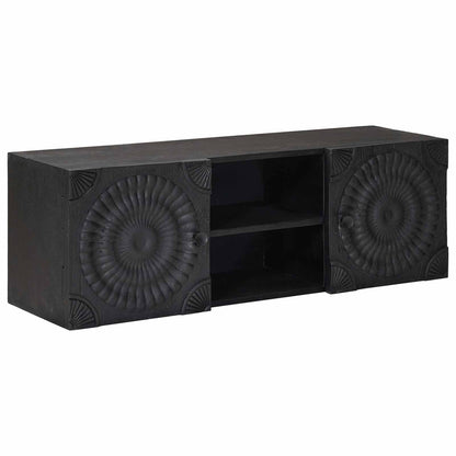 Mobile TV con lo scaffale con porta Nero 105 x 30 x 35 cm
