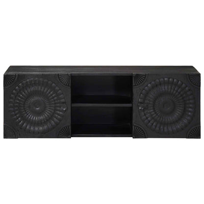 Mobile TV con lo scaffale con porta Nero 105 x 30 x 35 cm | homemem39
