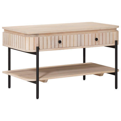 Tavolo da Caffè Fatto a Mano Bianco 85 x 45 x 50 cm | homemem39