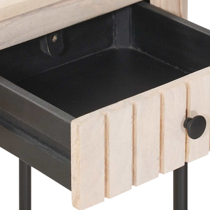 Tavolino fatto a mano Bianco 100 x 30 x 76 cm | homemem39