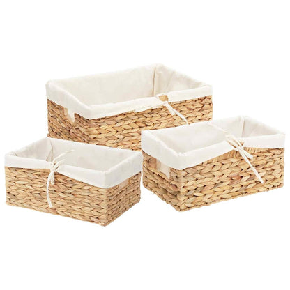 Cesti per Stoccaggio 3 pcs Naturale Giacinto d'acqua