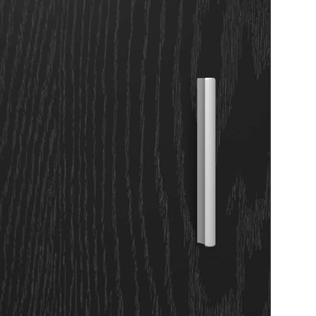 Credenza Rovere Nero 80 x 42,5 x 185 cm Legno multistrato