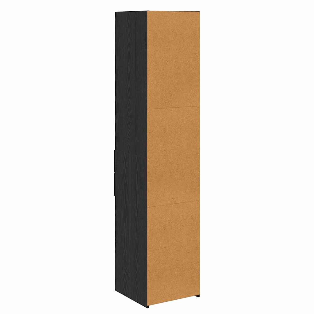 Credenza Rovere Nero 40 x 42,5 x 185 cm Legno multistrato