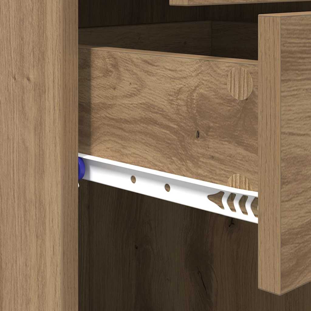 Credenza con cassetto Rovere artigianale 45 x 42,5 x 185 cm | homemem39