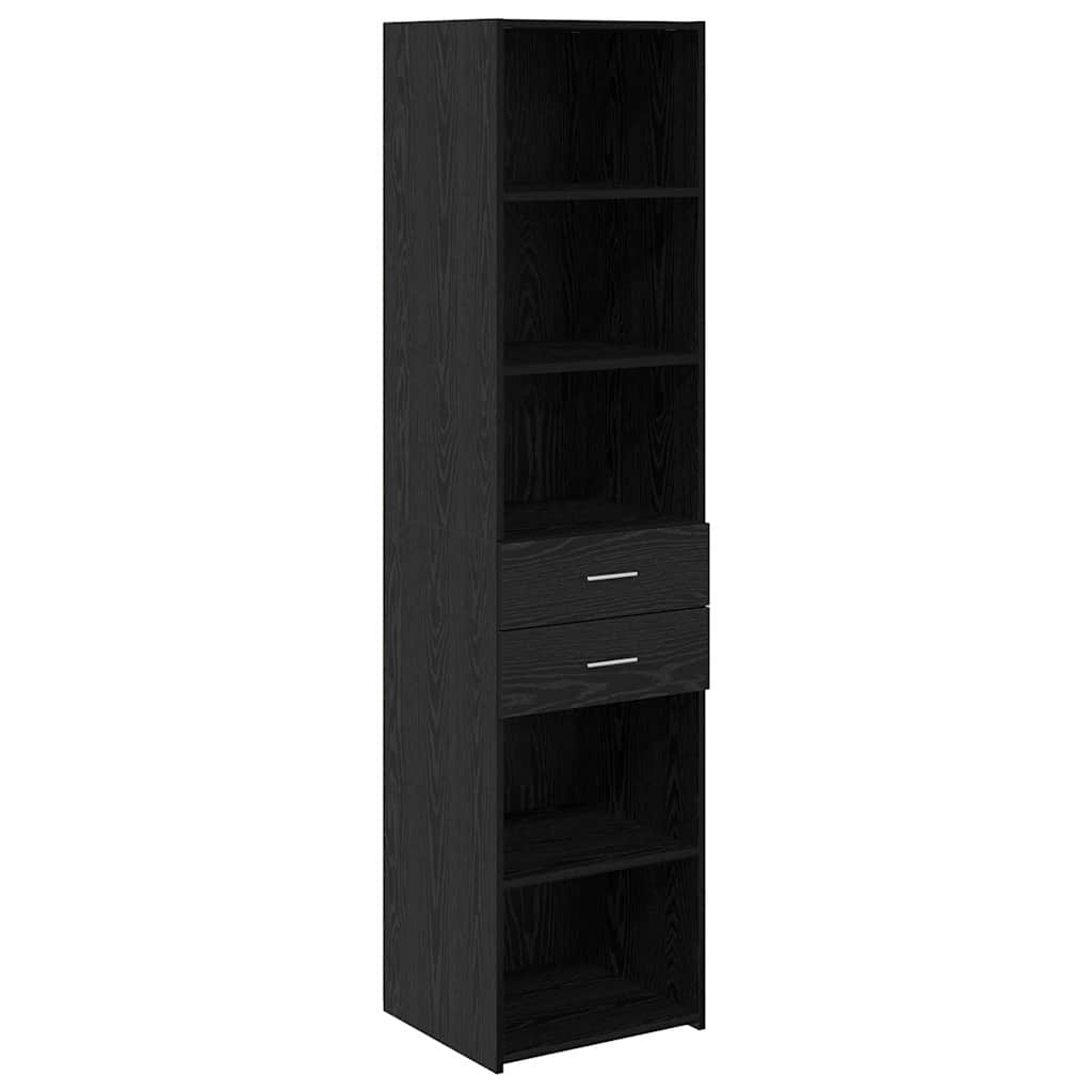 Credenza Rovere Nero 45 x 42,5 x 185 cm Legno multistrato