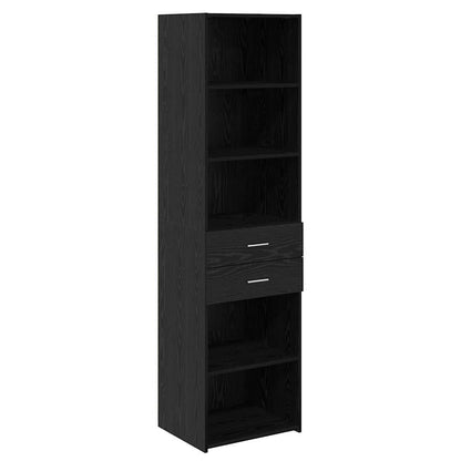 Credenza Rovere Nero 50 x 42,5 x 185 cm Legno multistrato