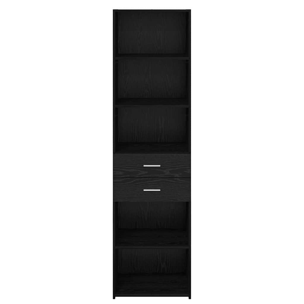 Credenza Rovere Nero 50 x 42,5 x 185 cm Legno multistrato