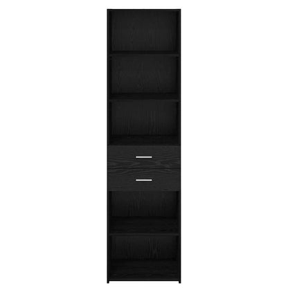 Credenza Rovere Nero 50 x 42,5 x 185 cm Legno multistrato