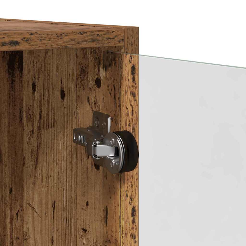 Credenza 2 pcs Legno vecchio 68 x 37 x 142 cm Legno multistrato