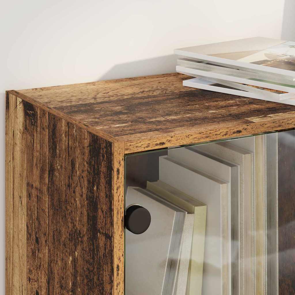 Credenza 2 pcs Legno vecchio 68 x 37 x 142 cm Legno multistrato