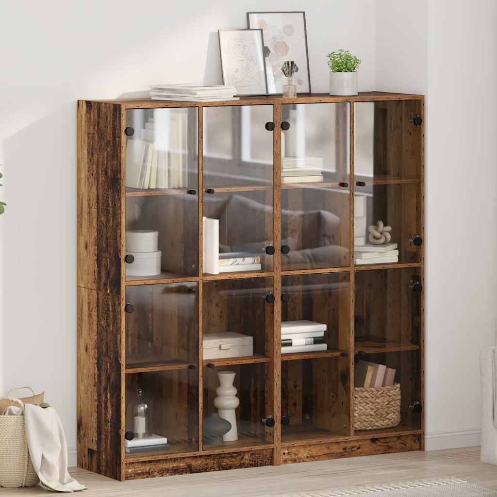 Credenza 2 pcs Legno vecchio 68 x 37 x 142 cm Legno multistrato