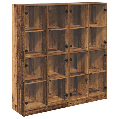 Credenza 2 pcs Legno vecchio 68 x 37 x 142 cm Legno multistrato