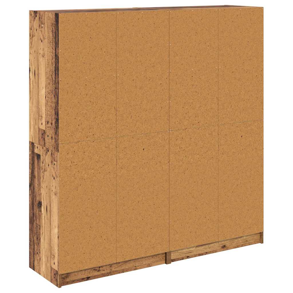 Credenza 2 pcs Legno vecchio 68 x 37 x 142 cm Legno multistrato