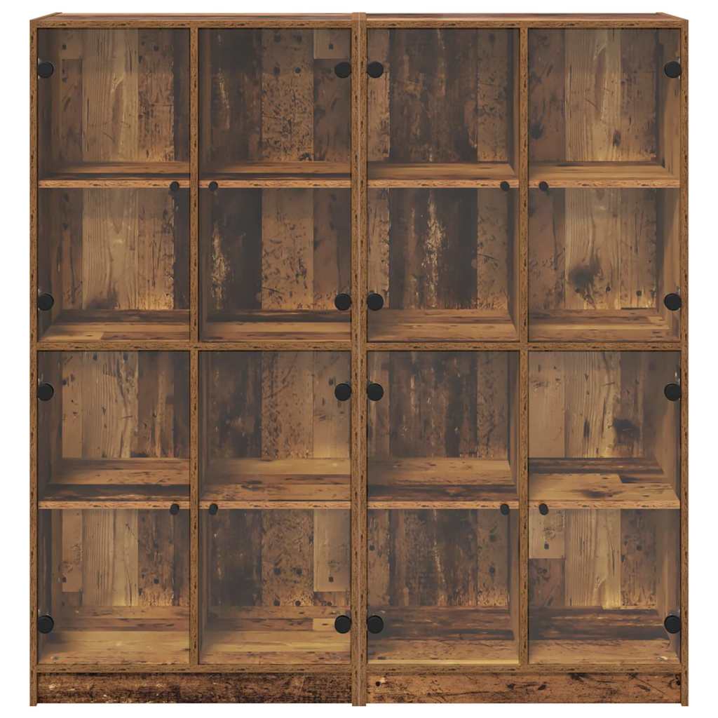 Credenza 2 pcs Legno vecchio 68 x 37 x 142 cm Legno multistrato