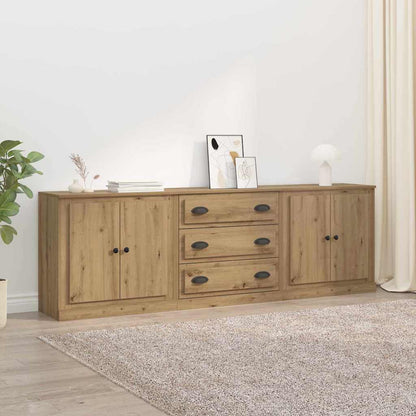 Sideboards con cassetto 3 pcs Legno vecchio 70 x 35,5 x 67,5 cm