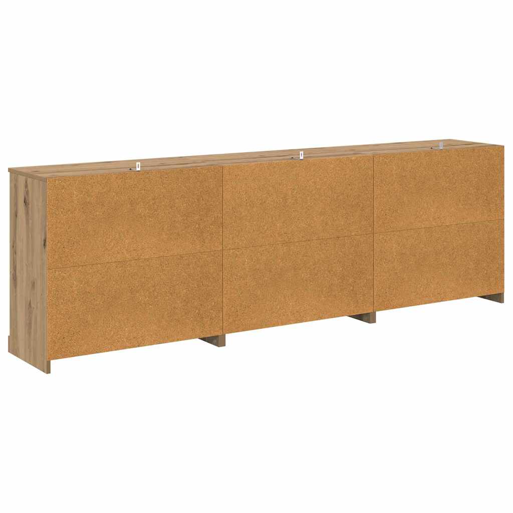 Sideboards con cassetto 3 pcs Legno vecchio 70 x 35,5 x 67,5 cm