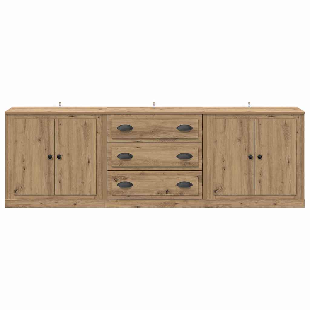 Sideboards con cassetto 3 pcs Legno vecchio 70 x 35,5 x 67,5 cm