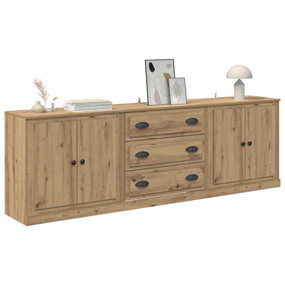 Sideboards con cassetto 3 pcs Legno vecchio 70 x 35,5 x 67,5 cm