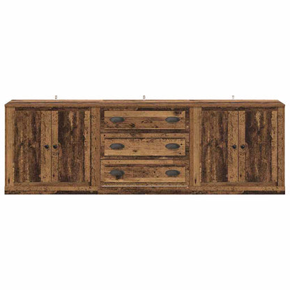 Sideboards con cassetto 3 pcs Rovere Nero 70 x 35,5 x 67,5 cm