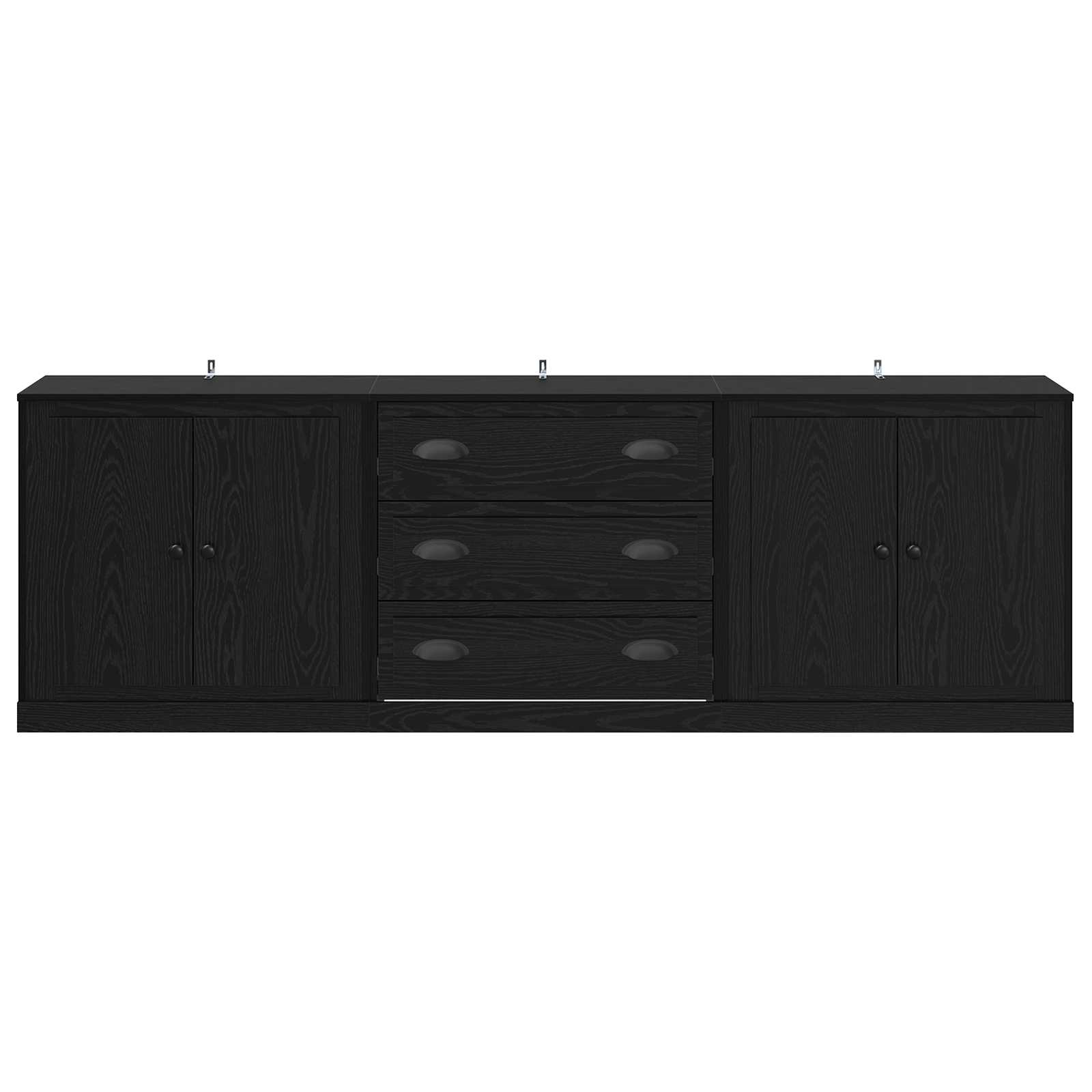 Sideboards con cassetto 3 pcs Rovere Nero 210 x 35,5 x 67,5 cm | homemem39