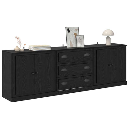 Sideboards con cassetto 3 pcs Rovere Nero 210 x 35,5 x 67,5 cm | homemem39