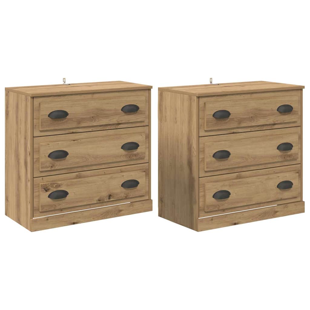 Sideboards 2 pcs Rovere artigianale 70 x 35,5 x 67,5 cm