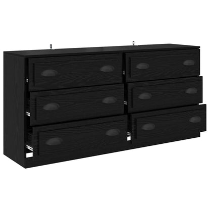 Sideboards con cassetto 2 pcs Rovere Nero 70 x 35,5 x 67,5 cm