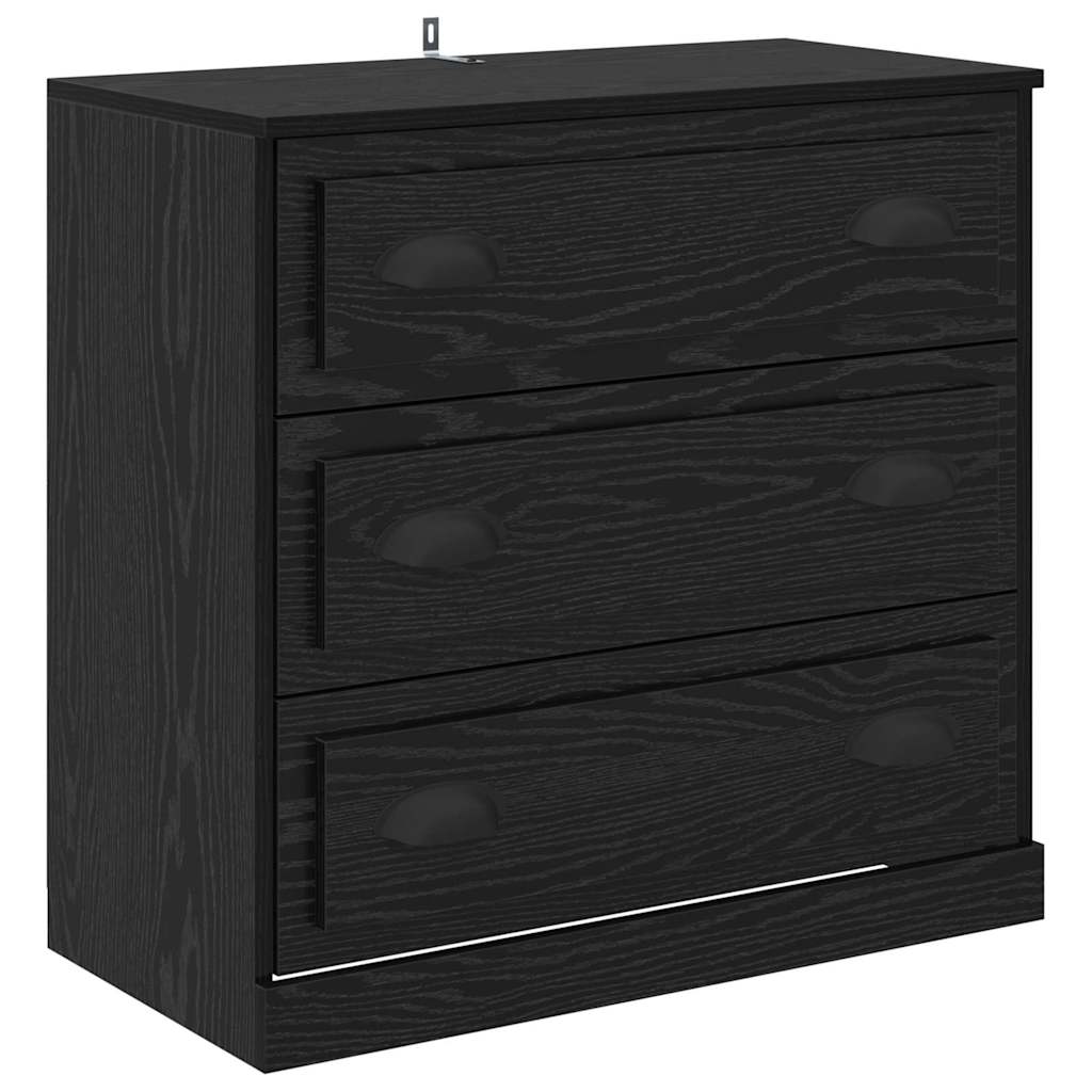 Sideboards con cassetto 2 pcs Rovere Nero 70 x 35,5 x 67,5 cm