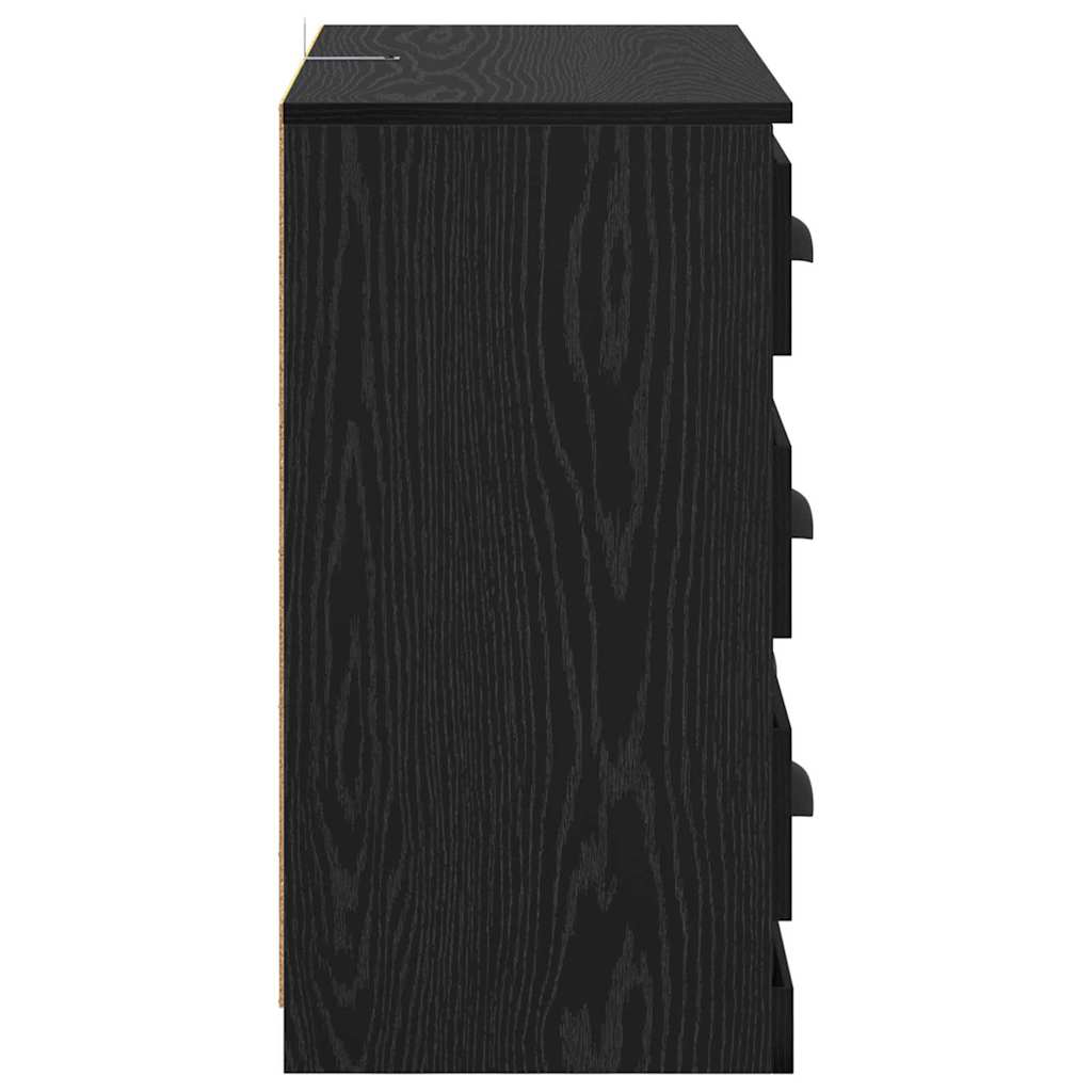 Sideboards con cassetto 2 pcs Rovere Nero 70 x 35,5 x 67,5 cm