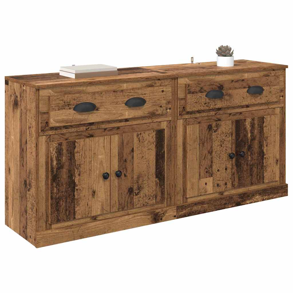 Sideboards con cassetto 2 pcs Legno vecchio 70 x 35,5 x 67,5 cm