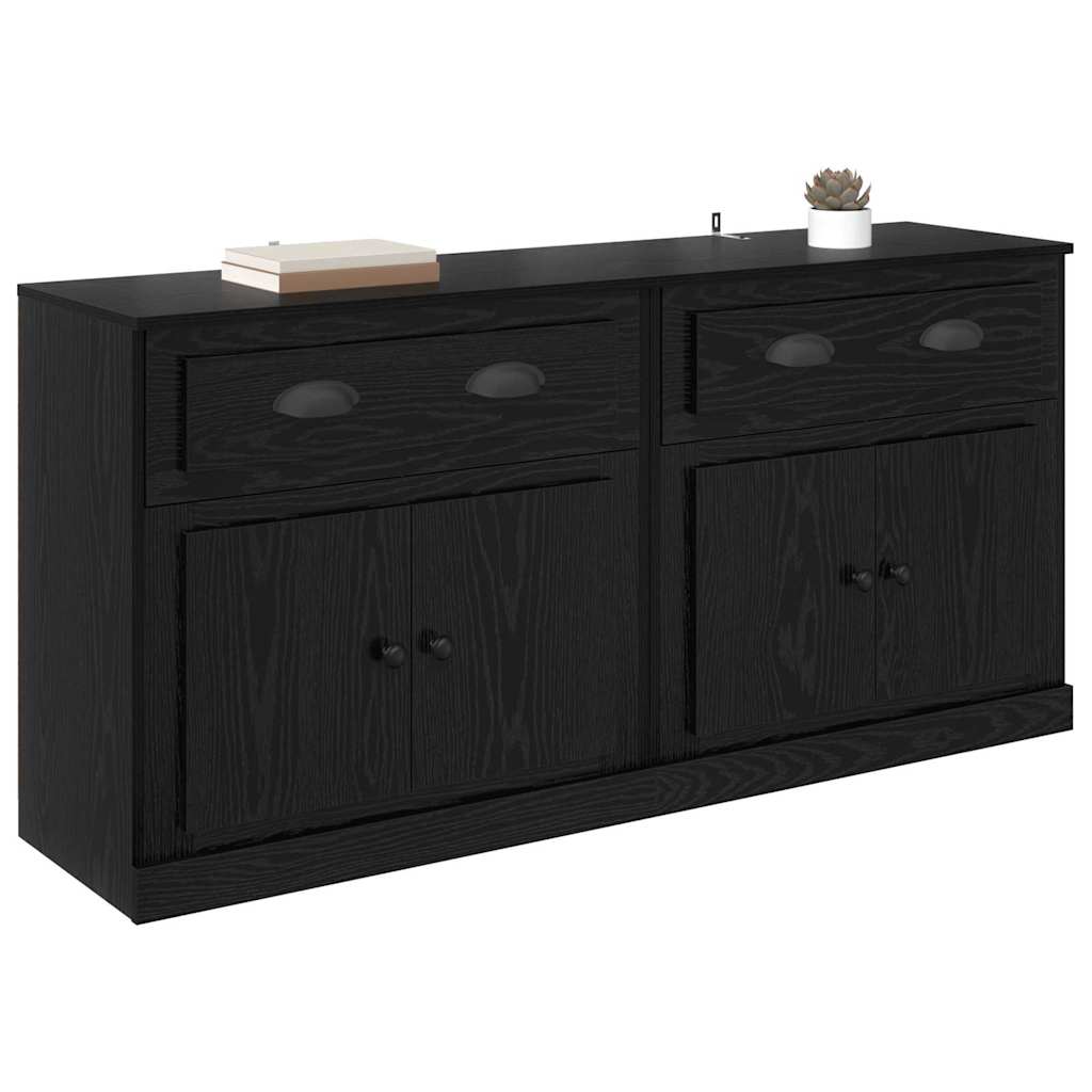 Sideboards con cassetto 2 pcs Rovere Nero 70 x 35,5 x 67,5 cm