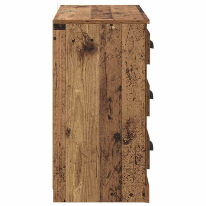 Sideboards con cassetto 2 pcs Legno vecchio 70 x 35,5 x 67,5 cm