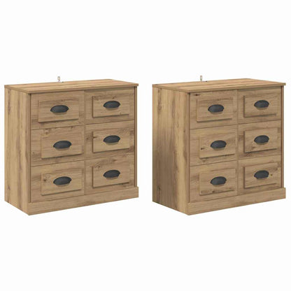 Sideboards 2 pcs Rovere artigianale 70 x 35,5 x 67,5 cm