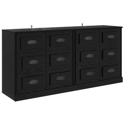Sideboards con cassetto 2 pcs Rovere Nero 70 x 35,5 x 67,5 cm