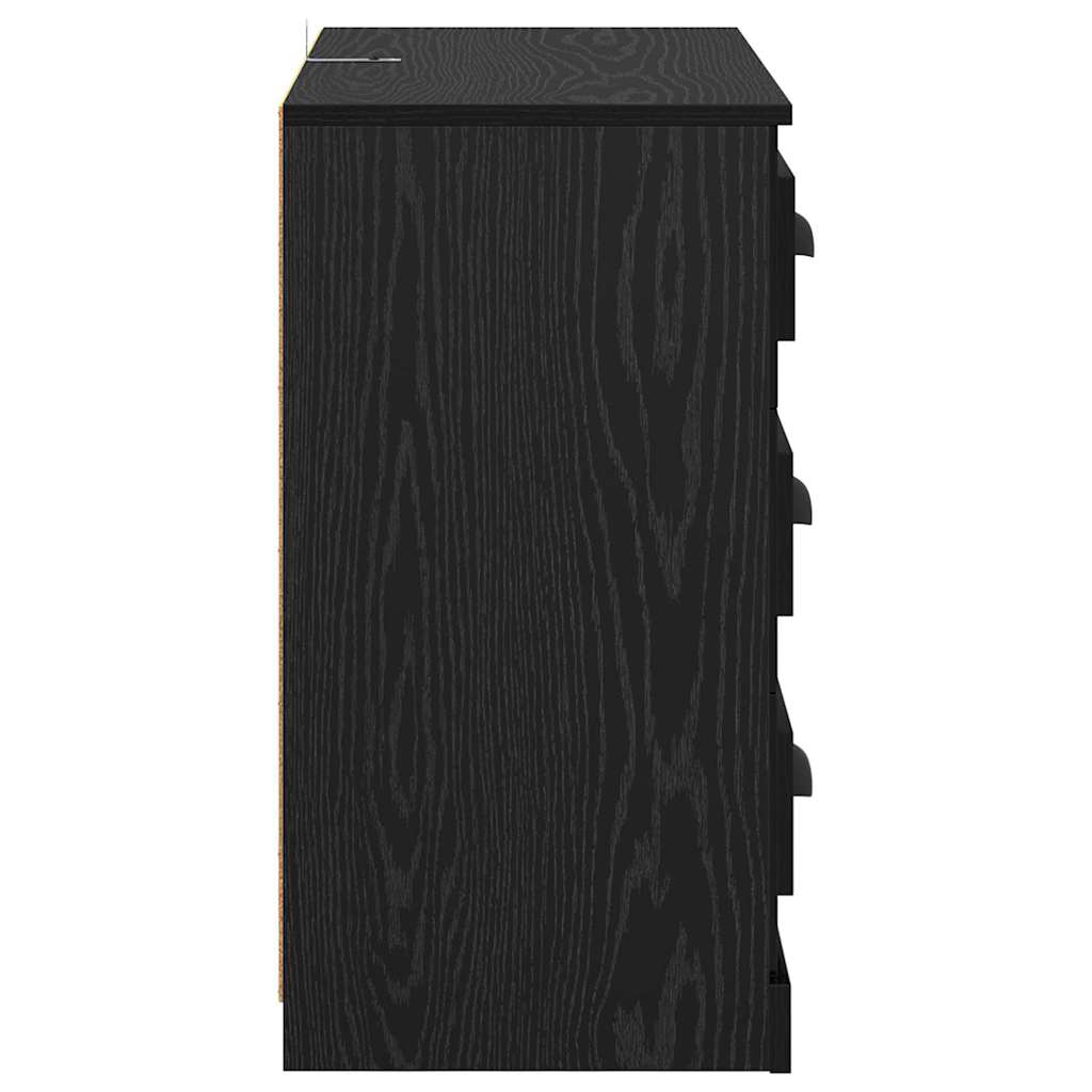 Sideboards con cassetto 2 pcs Rovere Nero 70 x 35,5 x 67,5 cm