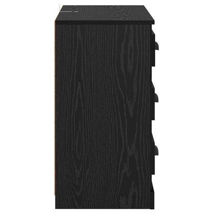 Sideboards con cassetto 2 pcs Rovere Nero 70 x 35,5 x 67,5 cm