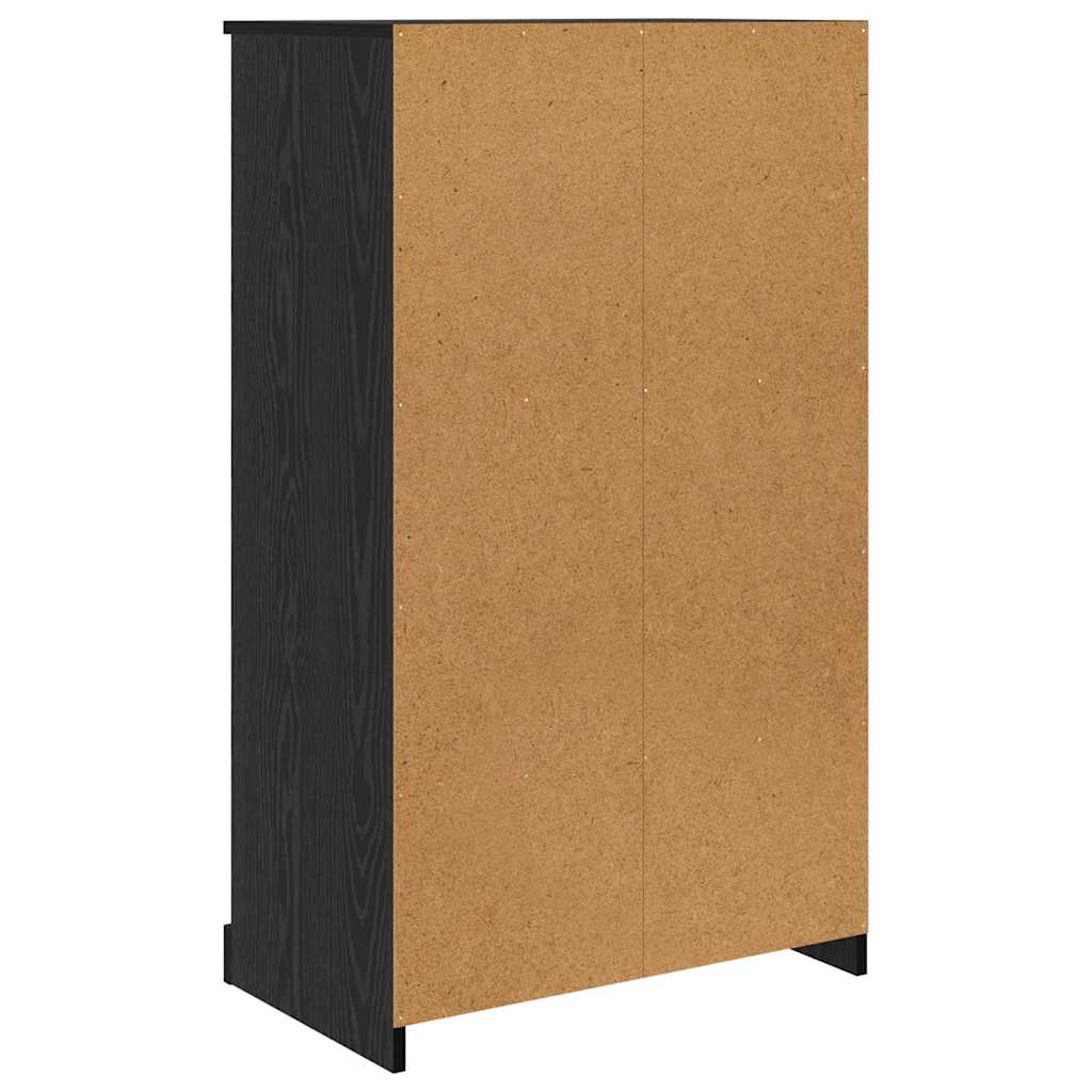 Credenza con cassetto 3 pcs Rovere Nero Legno multistrato