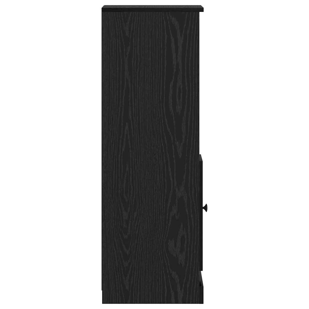 Credenza con cassetto 3 pcs Rovere Nero Legno multistrato | homemem39