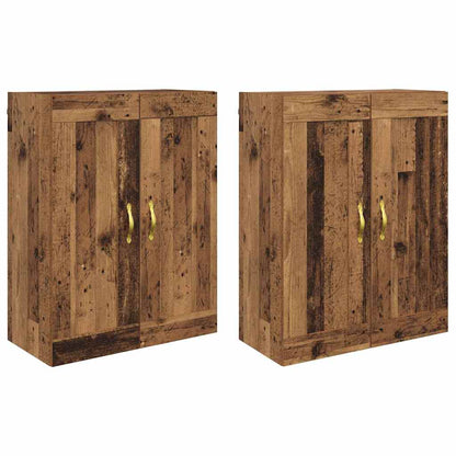 Mobile a muro 2 pcs Legno vecchio 69,5 x 34 x 90 cm