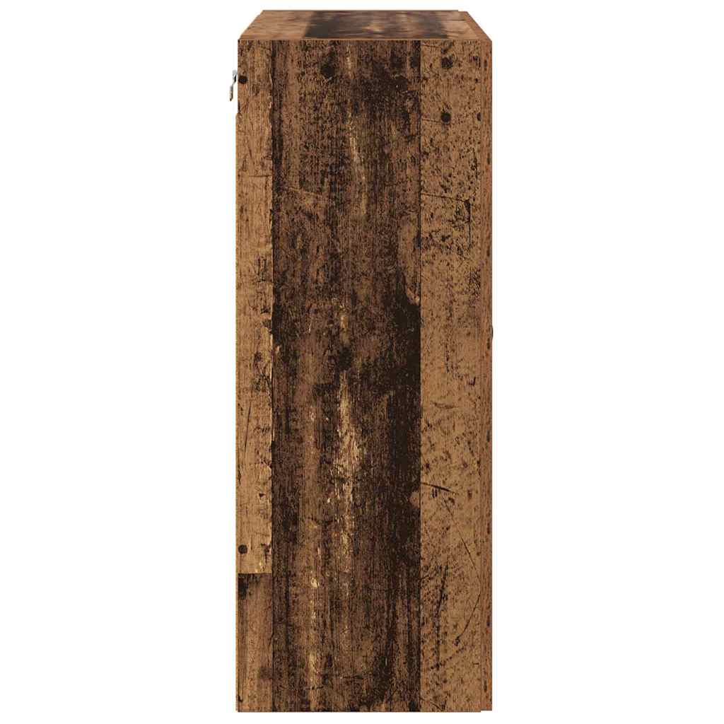 Mobile a muro 2 pcs Legno vecchio 69,5 x 34 x 90 cm