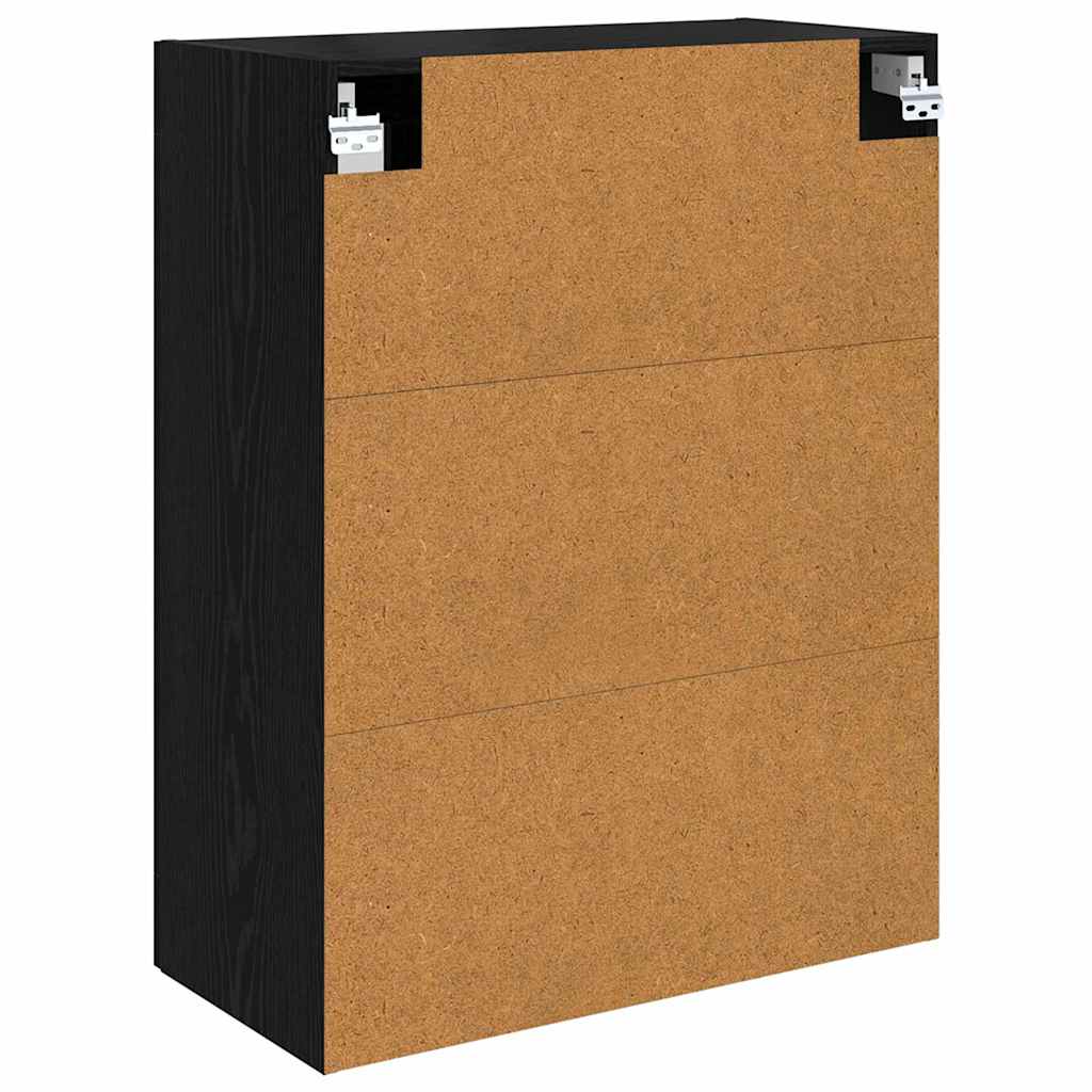 Mobile a muro 2 pcs Rovere Nero 69,5 x 34 x 90 cm