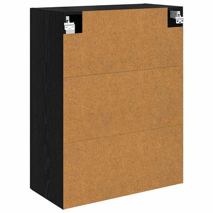 Mobile a muro 2 pcs Rovere Nero 69,5 x 34 x 90 cm