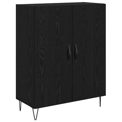 Credenza Rovere Bianco e Nero 69,5 x 34 x 180 cm