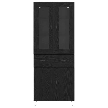 Credenza Rovere Nero 69,5 x 34 x 90 cm Legno multistrato