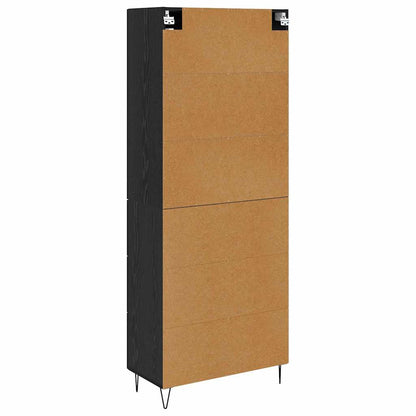 Credenza Rovere Nero 69,5 x 34 x 90 cm Legno multistrato | homemem39