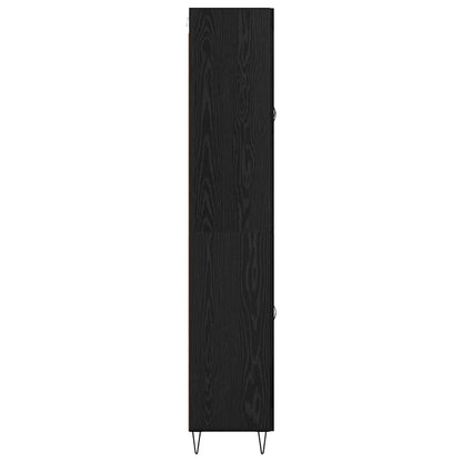 Credenza Rovere Nero 69,5 x 34 x 90 cm Legno multistrato