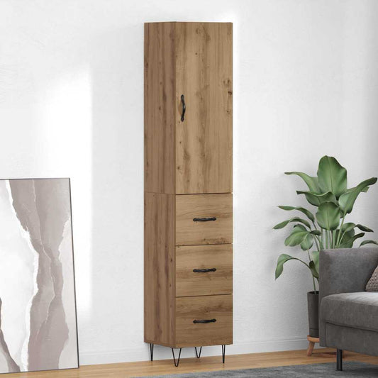 Credenza Rovere artigianale 34,5 x 34 x 90 cm Legno multistrato