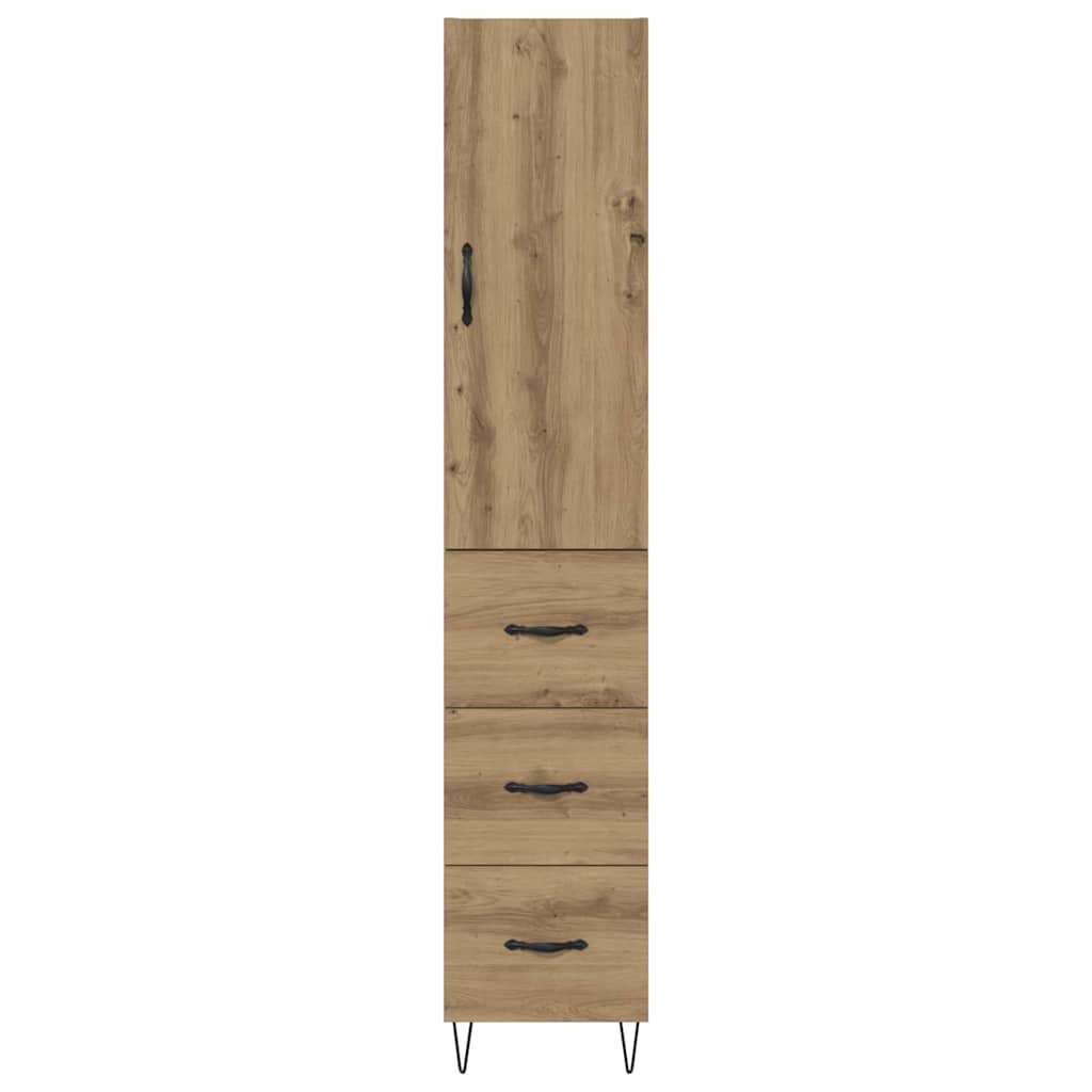 Credenza Rovere artigianale 34,5 x 34 x 90 cm Legno multistrato